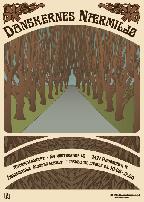 Plakat lavet i illustrator af troldetræerne fra Sydhavn